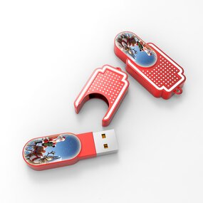 Christmas USB Flash Drive Manufacturer - Customizable 8G to 32G Santa Claus Metal Gift