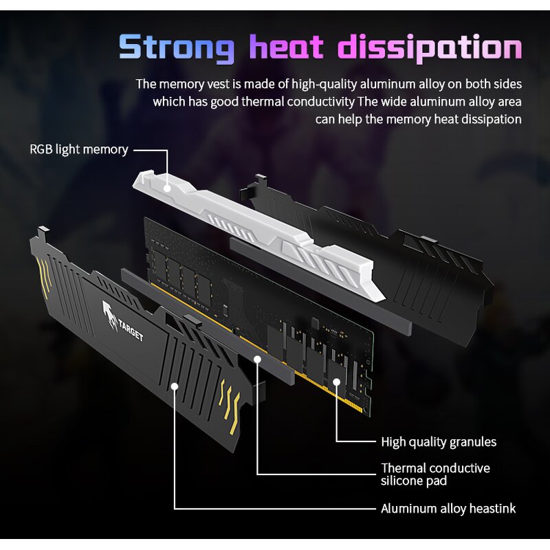 RGB ECC DDR4 RAM Factory - 8GB to 32GB 3200MHz Desktop Gaming Memory Stock