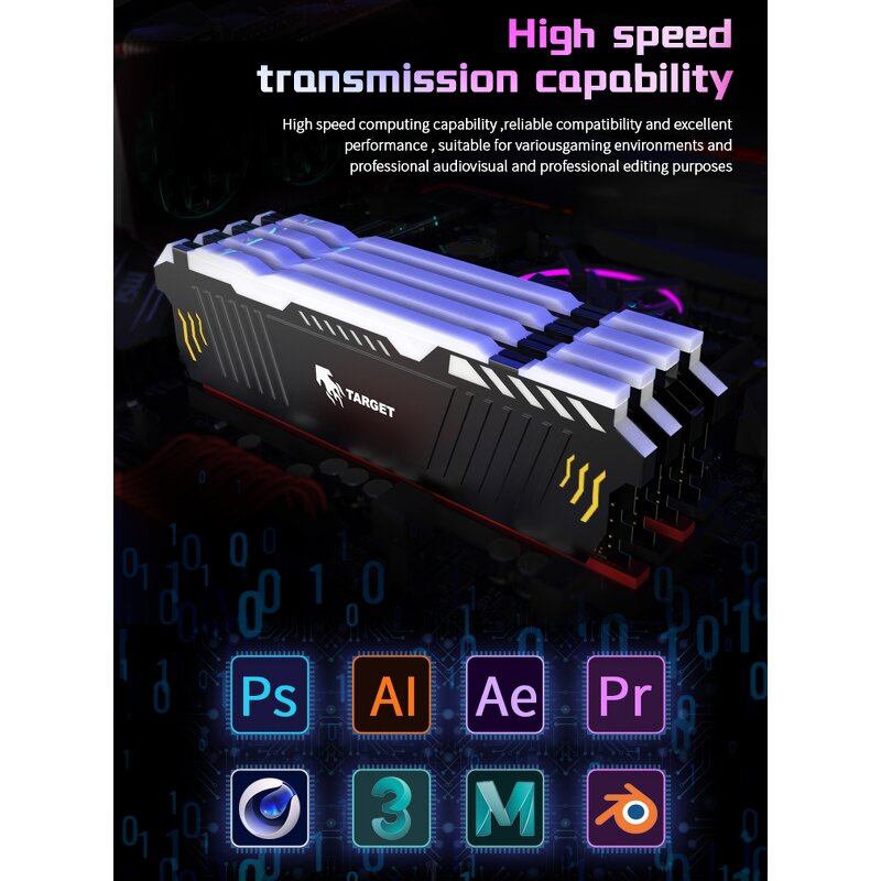 RGB ECC DDR4 RAM Factory - 8GB to 32GB 3200MHz Desktop Gaming Memory Stock