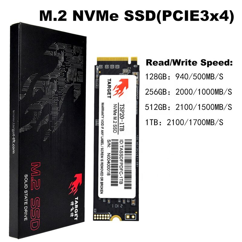 M.2 2280 SSD Factory - 1TB PCie 3.0 Gen3 NVMe Internal Laptop Hard Drive Metal