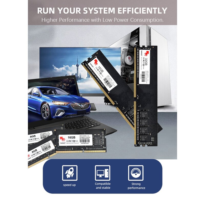 DDR4 RAM Wholesale - 4GB to 32GB 2666Mhz 3200Mhz for Desktop Laptop