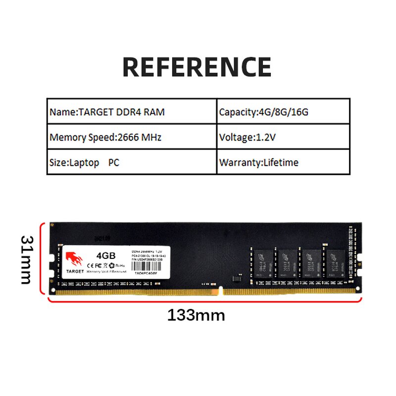 DDR4 RAM Manufacturer - Hot Selling 4GB to 32GB 2400MHz to 3200MHz for Desktop PC