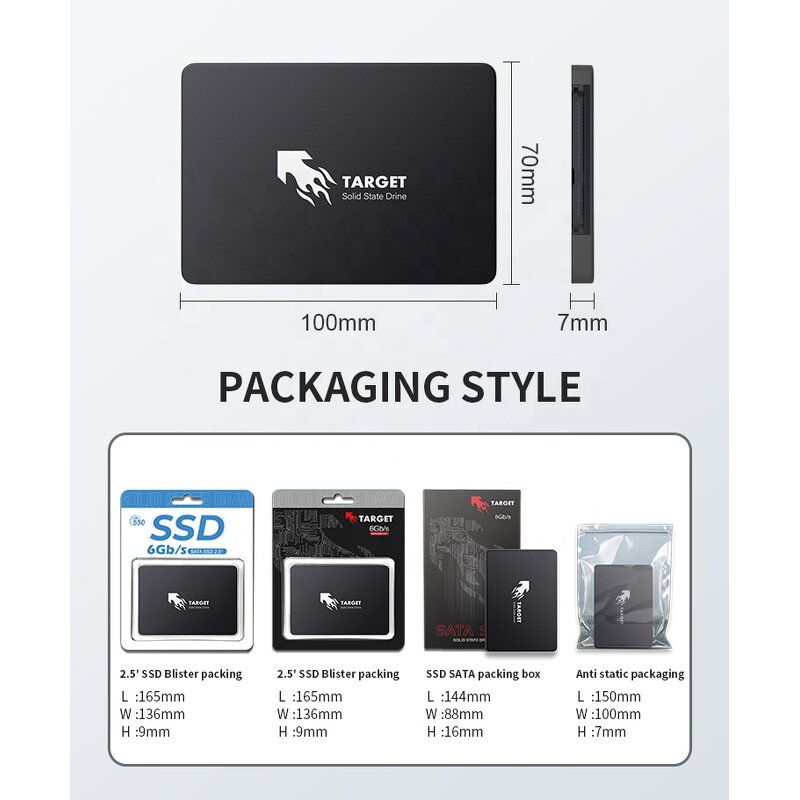 2.5 SATA SSD Manufacturer - Bulk 128GB to 512GB Capacity Internal SSD
