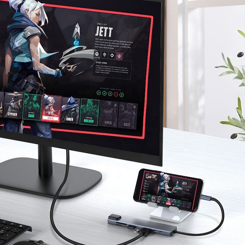 USB C Hub Manufacturer - 8in1 Thunderbolt 3 Docking Station for Macbook iPad