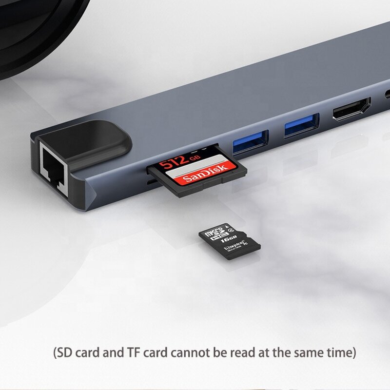 USB C Hub Manufacturer - 8in1 Thunderbolt 3 Docking Station for Macbook iPad