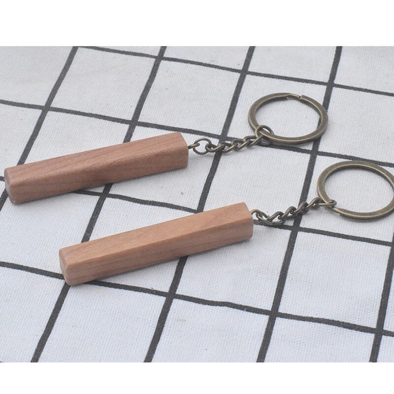 Wooden Keychain Manufacturer - OEM Personalized Blanks Rectangular Diy