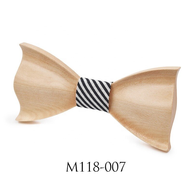 Wood Bow Tie Manufacturer - OEM Custom Decoration Sharp Corners Butterfly Knot