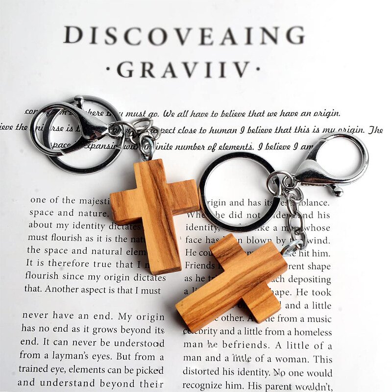 Wood Keychain Manufacturer - OEM Custom Fashion Olive Wood Cross