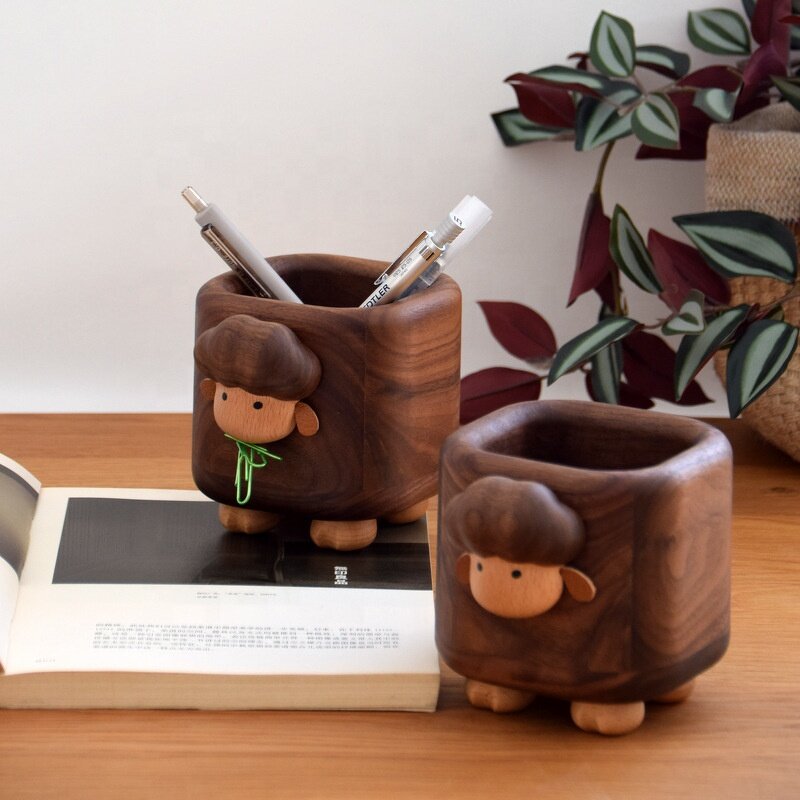 Pen Holder Gift Manufacturer - OEM Custom Creative Premium Walnut Wood with