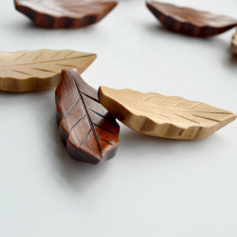 Chopsticks Holder Manufacturer - OEM Custom Creative Leaf Shaped Wooden Rest