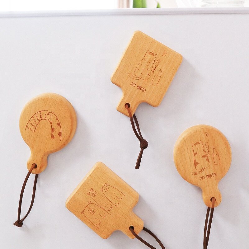 Magnetic Bottle Opener Manufacturer - OEM Custom Logo Beech Wood Creative