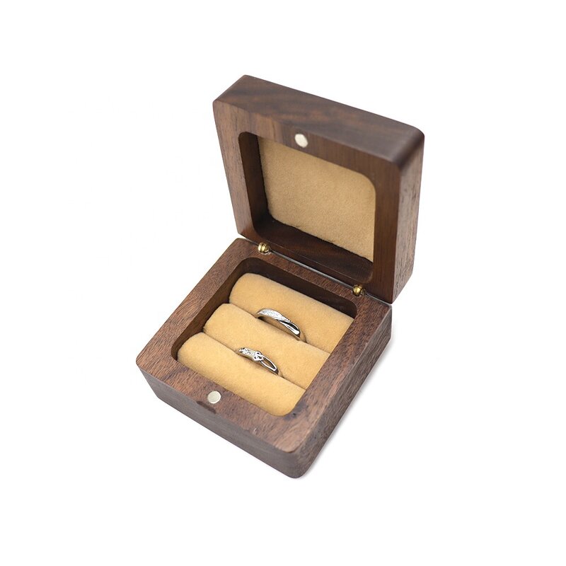 Wedding Ring Box Manufacturer - OEM Custom High End Wood Square Ceremony