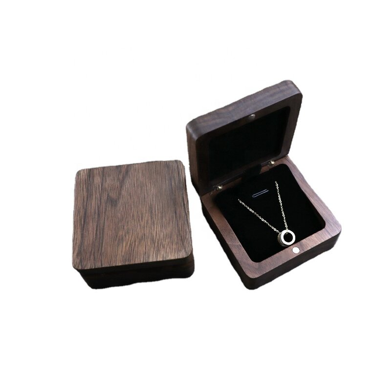 Jewelry Storage Box Manufacturer - OEM Custom Handmade Square Walnut Wood