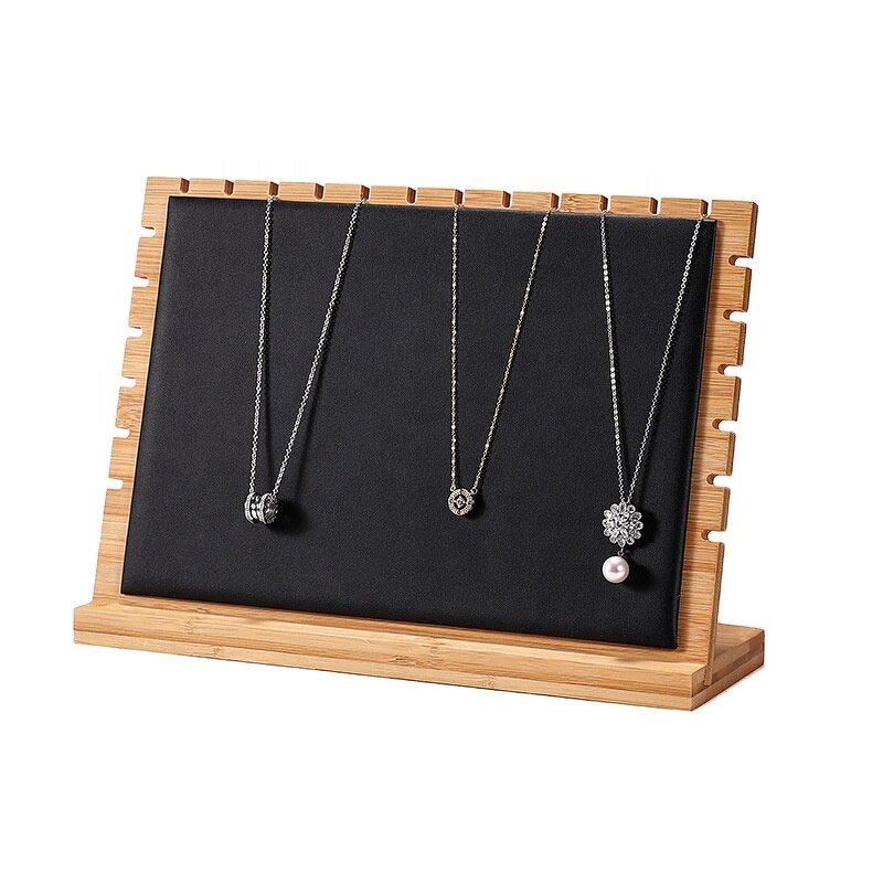 Necklace Display Stand Manufacturer - OEM Custom Detachable Bamboo Jewelry