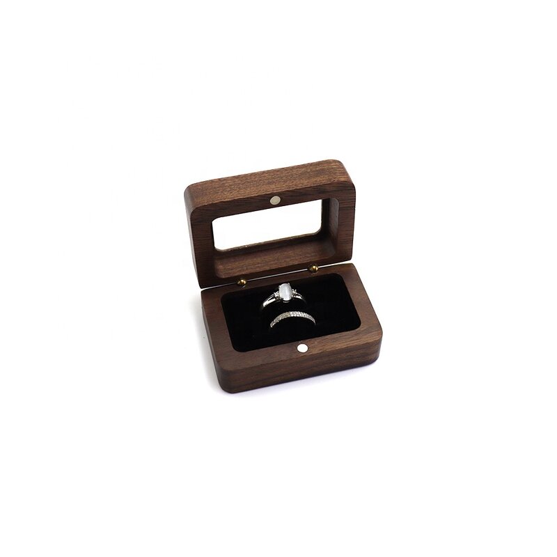 Couple Rings Box Manufacturer - OEM Custom Transparent Lid for Engagement
