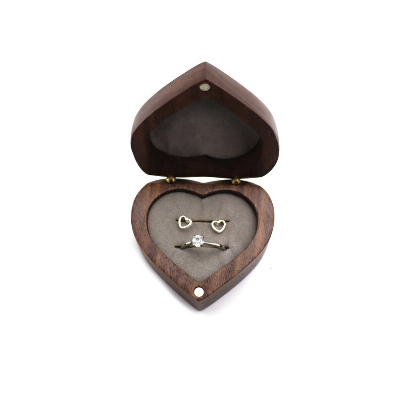 Ring Box Manufacturer - OEM Custom Logo Handmade Heart Shaped Double