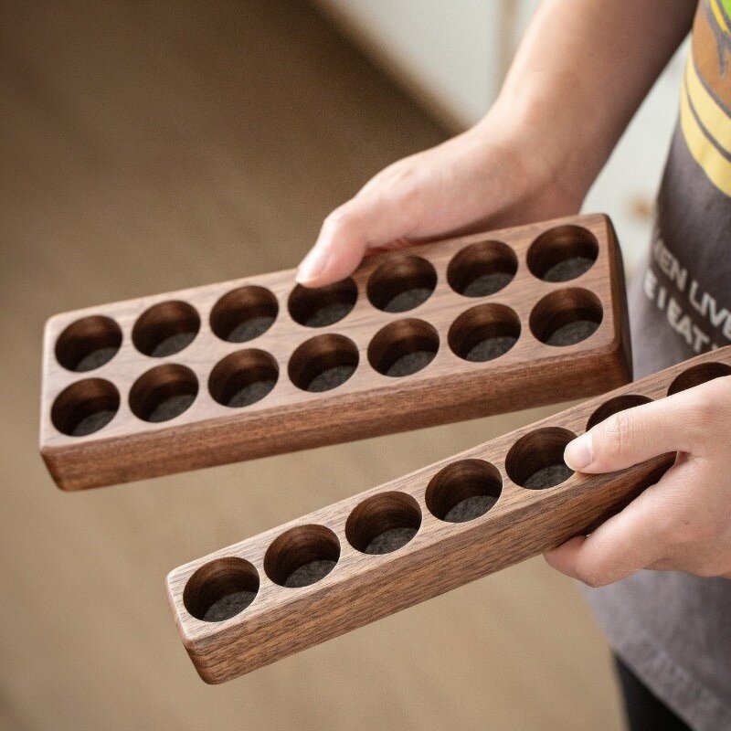 Essential Oil Box Manufacturer - OEM Custom 7 Grid 24 Grid Walnut Wood