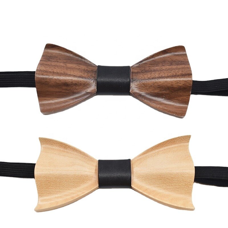 Wood Bow Tie Manufacturer - OEM Custom Decoration Sharp Corners Butterfly Knot