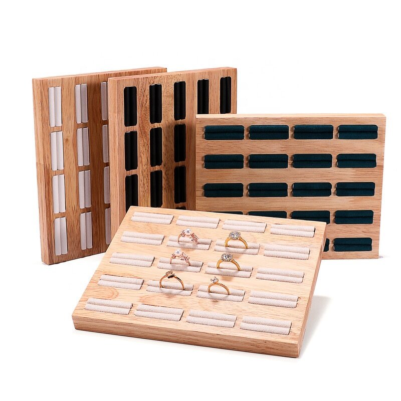 Ring Display Stand Manufacturer - OEM Custom Wood Tray Earring Organizer Holder