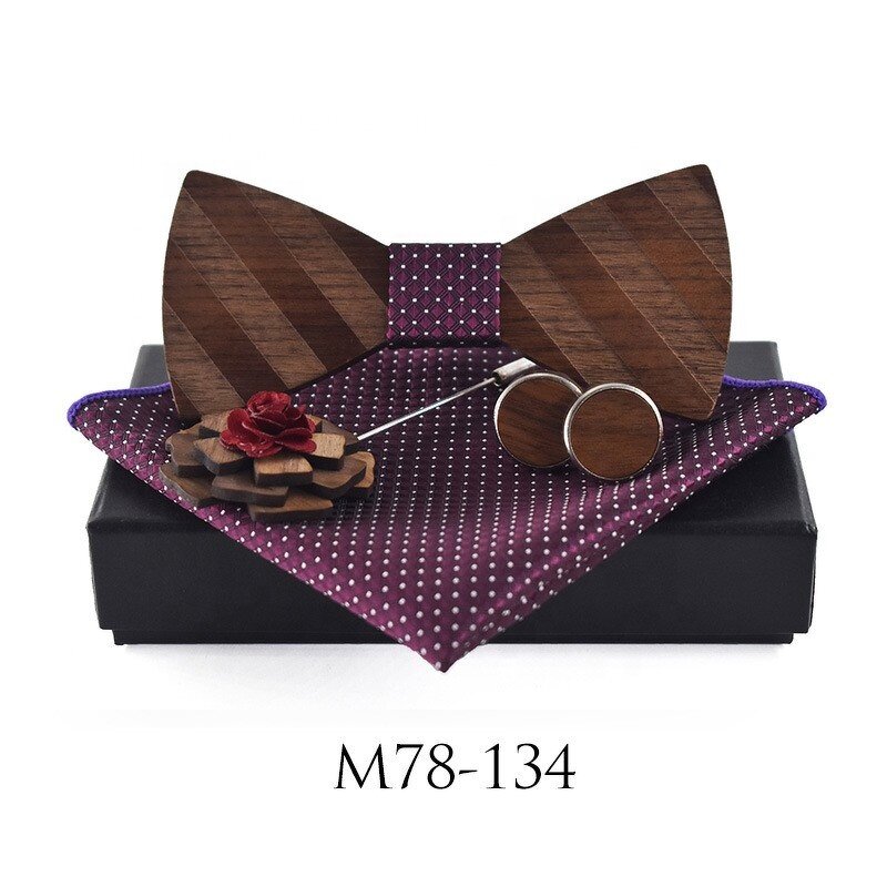 Bow Ties Set Manufacturer - OEM Custom Pre-Tied Wood for Men Big Boys