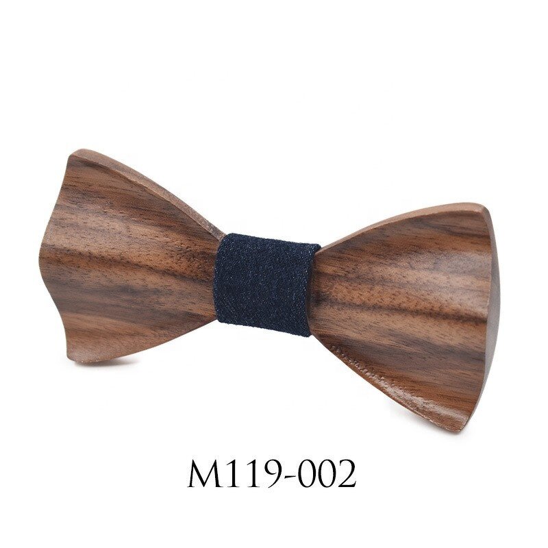 Wood Bow Tie Manufacturer - OEM Custom Decoration Sharp Corners Butterfly Knot
