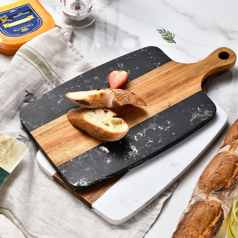 Cutting Board Manufacturer - OEM Custom Marble Acacia Wood Chess Bread