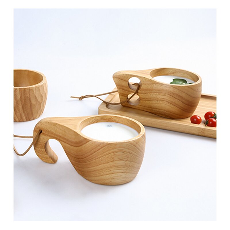 Wooden Camping Mug Manufacturer - OEM Custom Handmade Outdoor Kuksa Natural
