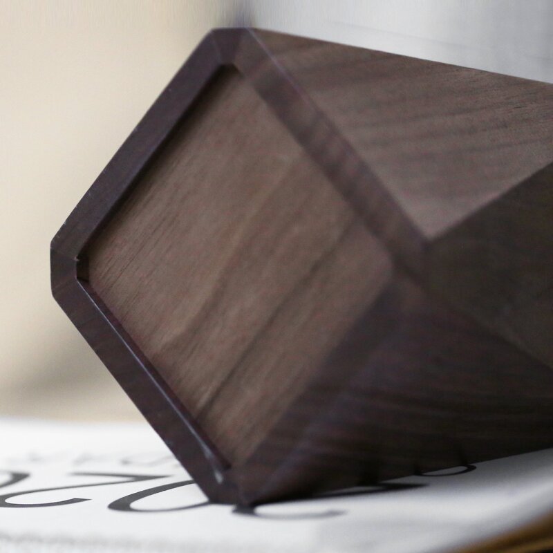 Wood Pen Holder Manufacturer - OEM Custom Creative Diamond Shaped Walnut