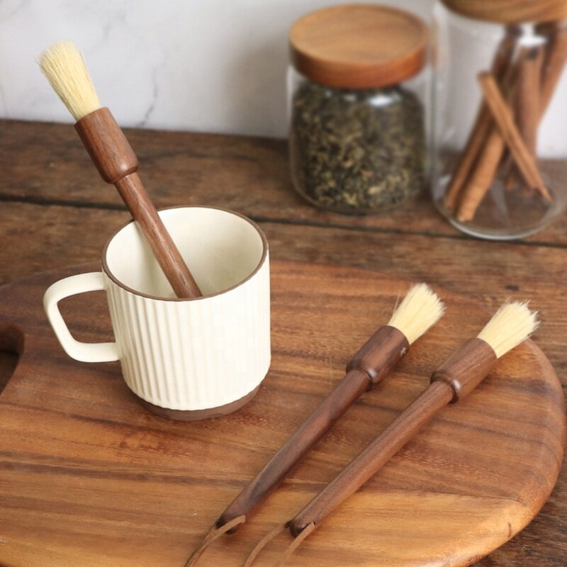 Coffee Cup Cleaning Brush Manufacturer - OEM Custom Walnut Wood Long Handle
