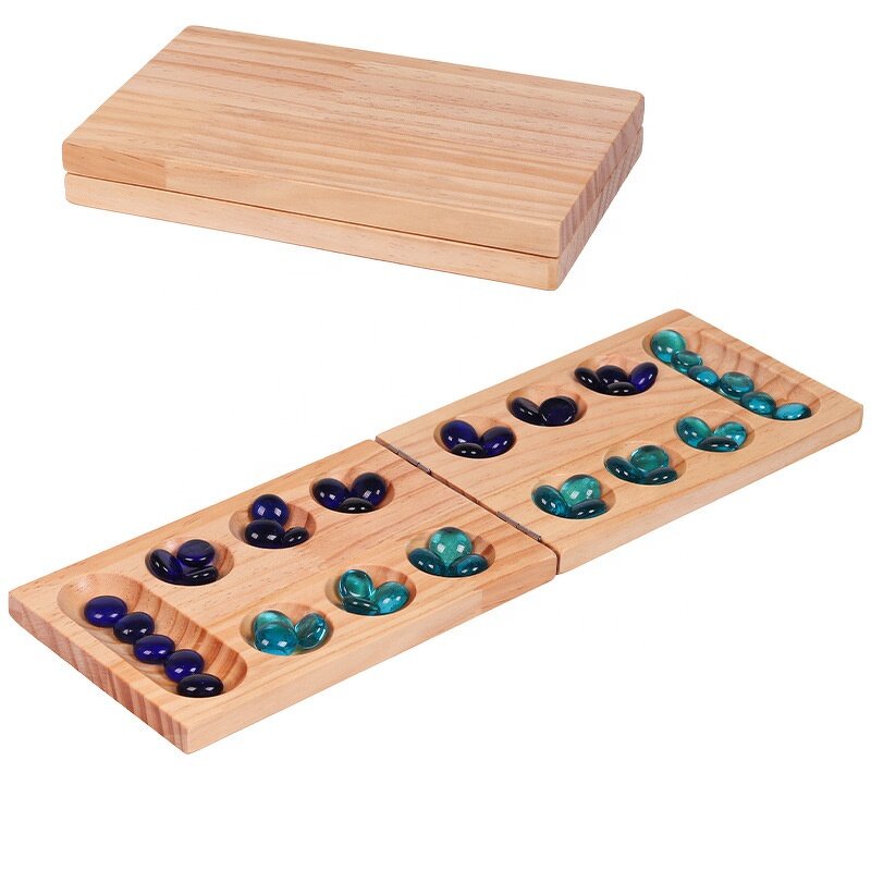 Mancala Game Manufacturer - OEM Custom Natural Pine Wood Folded