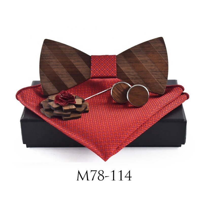 Bow Ties Set Manufacturer - OEM Custom Pre-Tied Wood for Men Big Boys