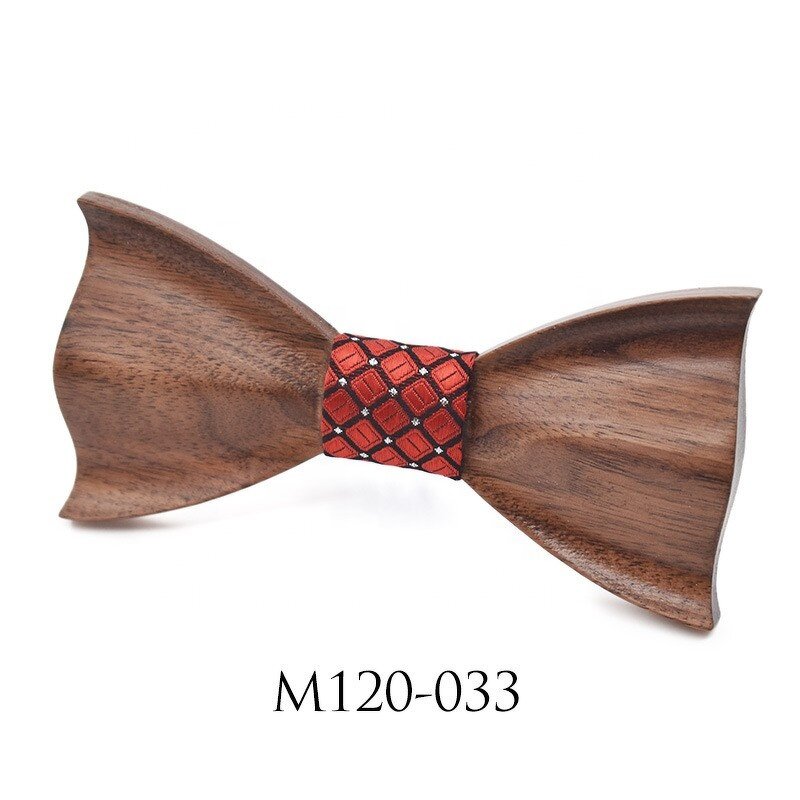 Wood Bow Tie Manufacturer - OEM Custom Decoration Sharp Corners Butterfly Knot