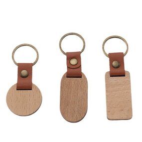 Wood Key Chain Manufacturer - OEM Custom Handmade Beech Wood Promotional