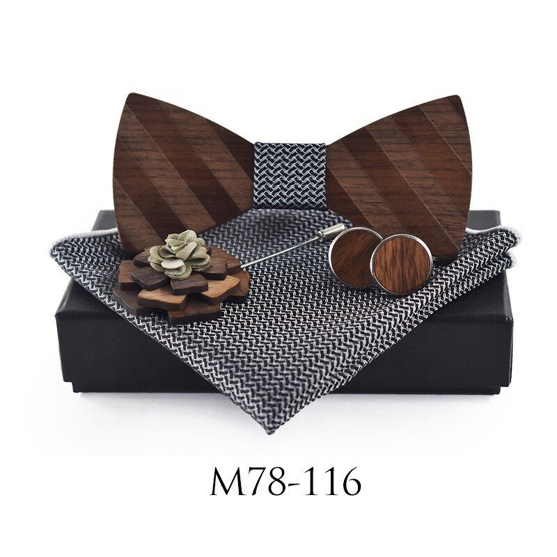 Bow Ties Set Manufacturer - OEM Custom Pre-Tied Wood for Men Big Boys