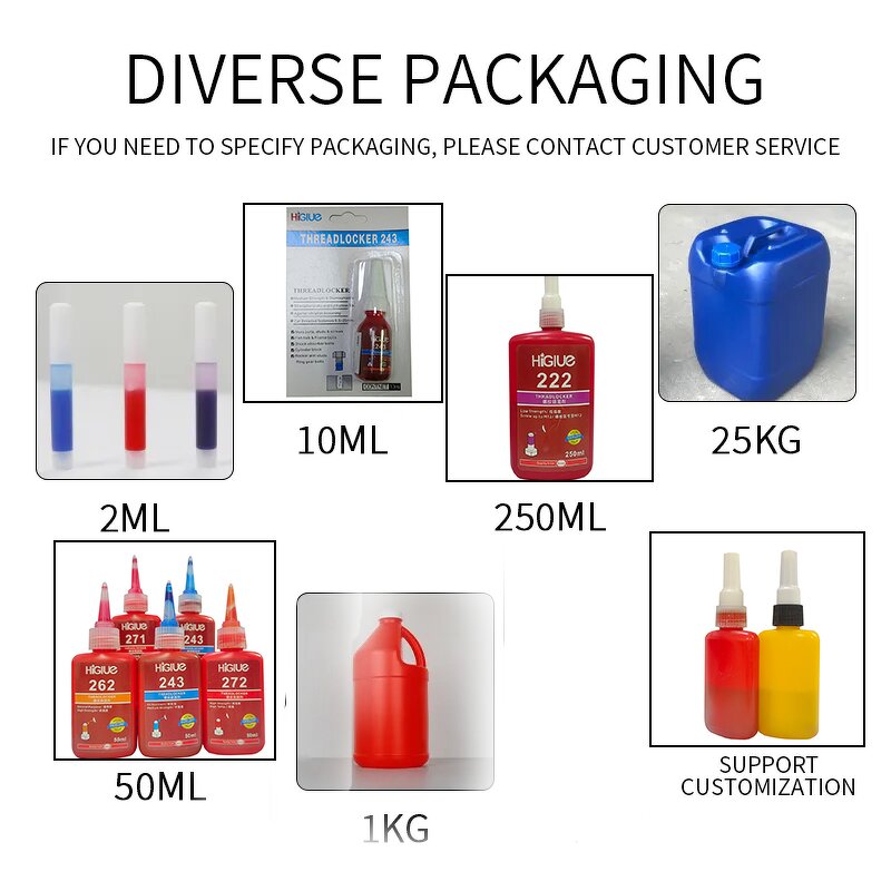 Thread Sealant Manufacturer - High Strength Red 50ml for Bolt Nut Sealing