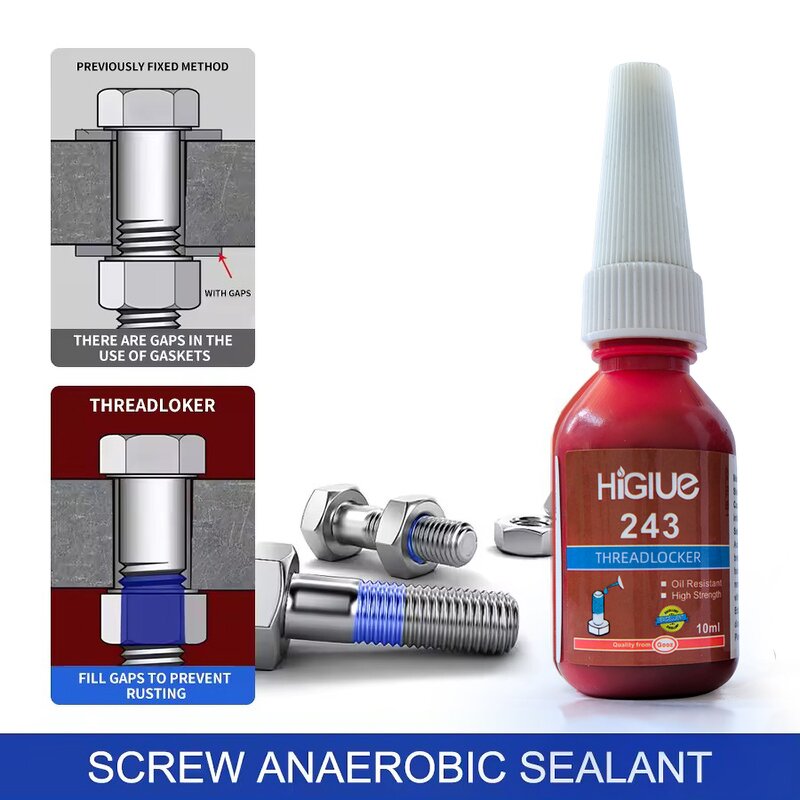 Anaerobic Threadlocker Manufacturer - Blue 10ml 50ml Oil Resistance Medium Strength