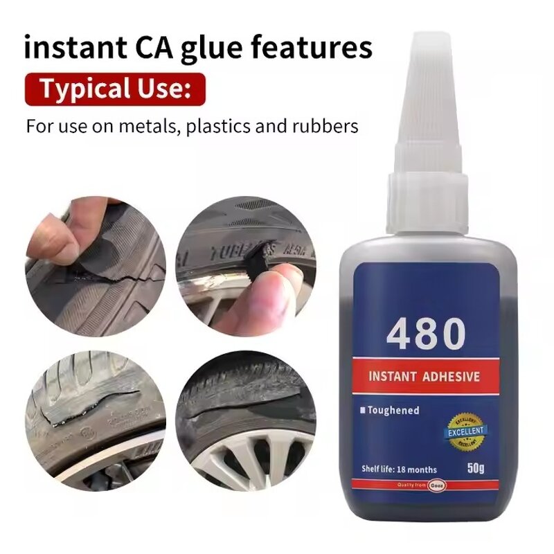 Speaker Rubber Repair Glue Supplier - 480 Instant Drying Super Glue Tires Repair
