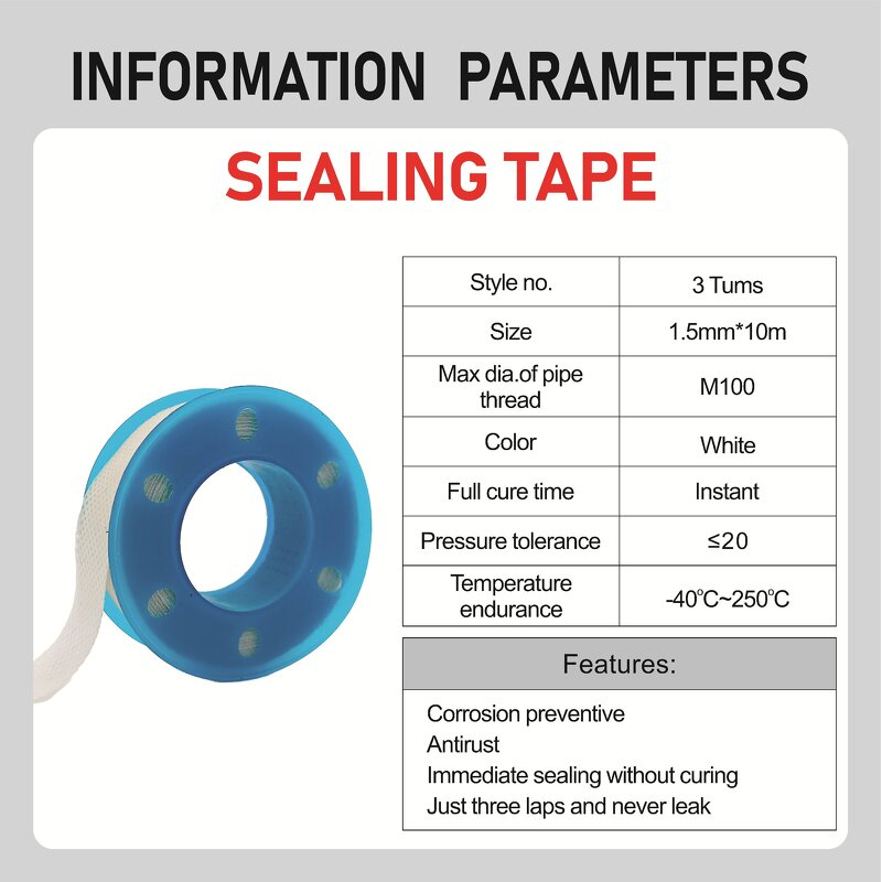 PTFE Thread Seal Tape Manufacturer - High Density for Natural Gas Fire Protection Tap Water
