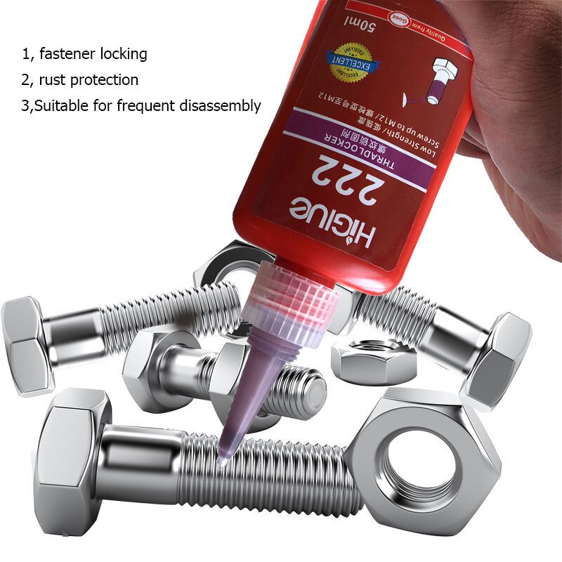 Thread Locker Supplier - Removable Purple Low Strength 222 Screw Locking
