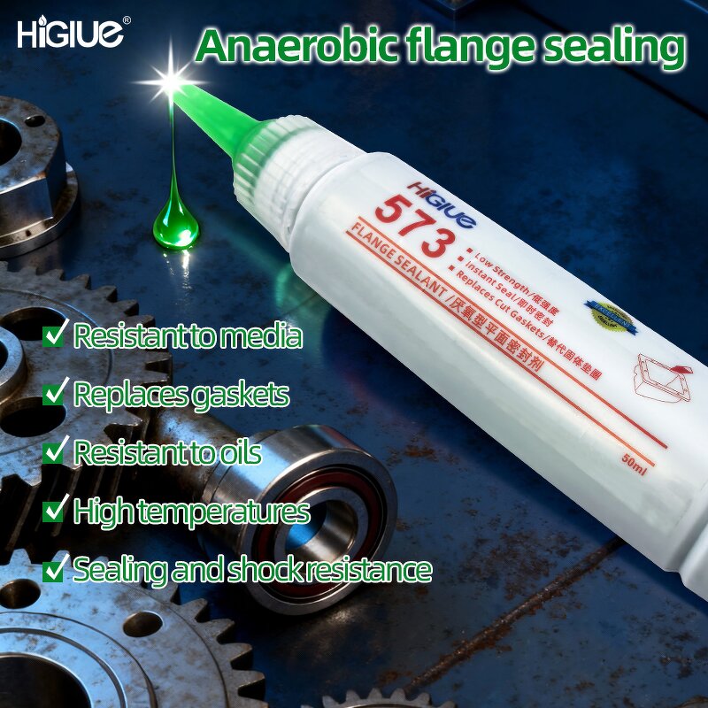 Metal Flange Sealant Factory - Green 573 50ML Oil Temperature Resistant Anaerobic Curing