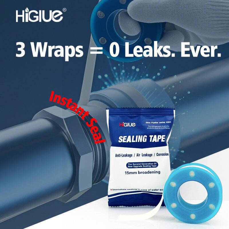 PTFE Tape Supplier - 3 Turns Never Leak for Steam Refrigeration Heating Pipelines