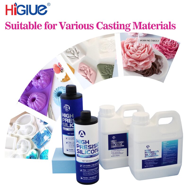 Silicone Rubber Mold Kit Supplier - 64OZ Super Elastic Liquid Casting Resins for Candle Soap