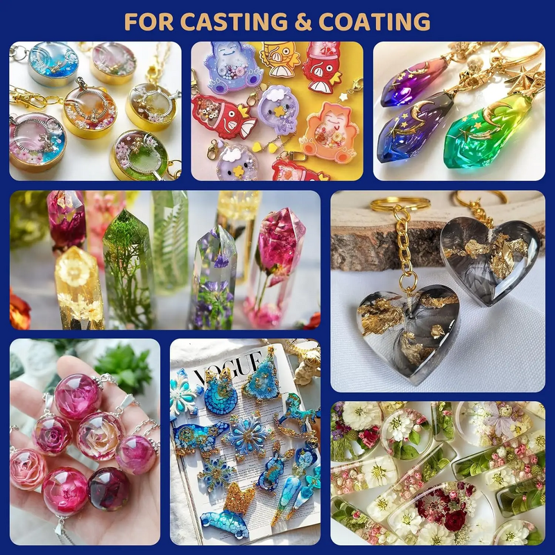 UV Resin Kit Supplier - 100g to 500g Hard Type Low Viscosity Crystal Clear No Yellowing