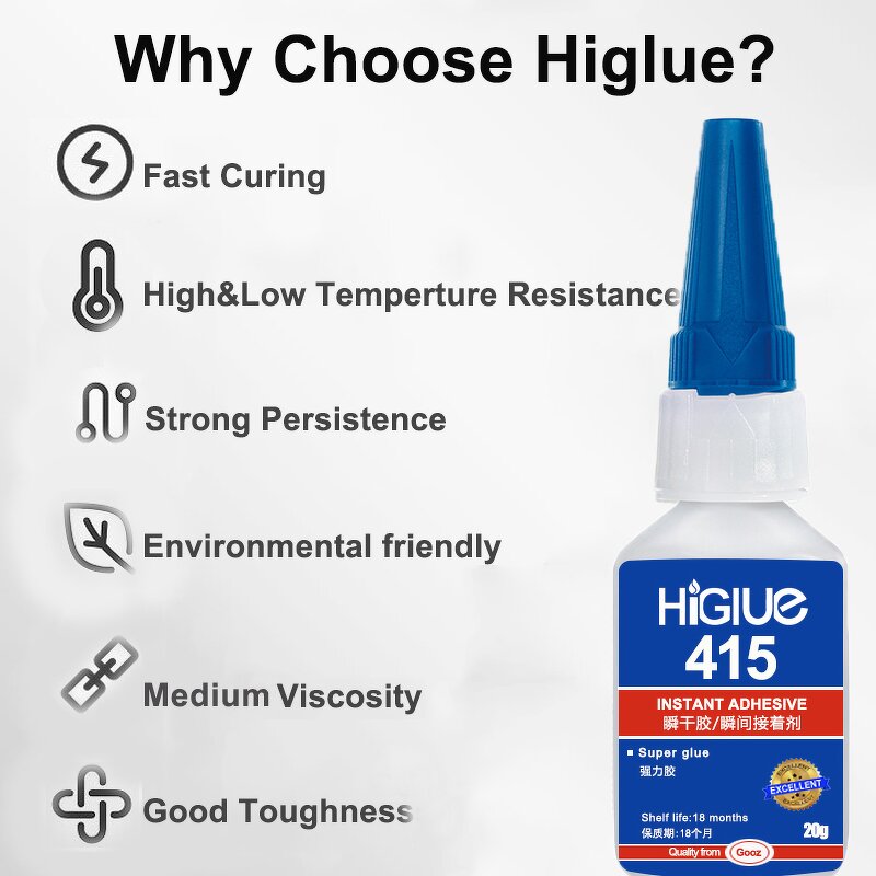 Super Glue Factory - 20g Colorless Low High Viscosity Fast Cure for Plastic Wood Glass