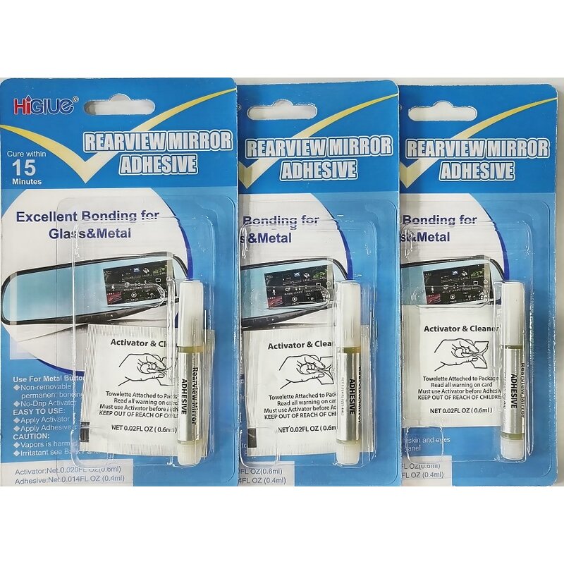 Car Rearview Mirror Repair Kit Supplier - Adhesive Bond Metal to Glass 15 Minutes Cure