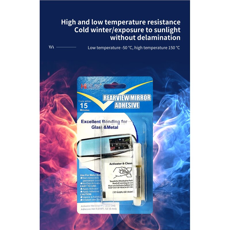 Mirror Adhesive Kit Manufacturer - Quick Cure Heat Shock Resistant for Cars