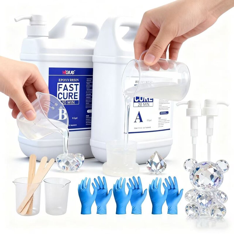 Epoxy Resin Wholesale - Crystal Clear 500g 1kg for Coating Casting Jewelry Keychains