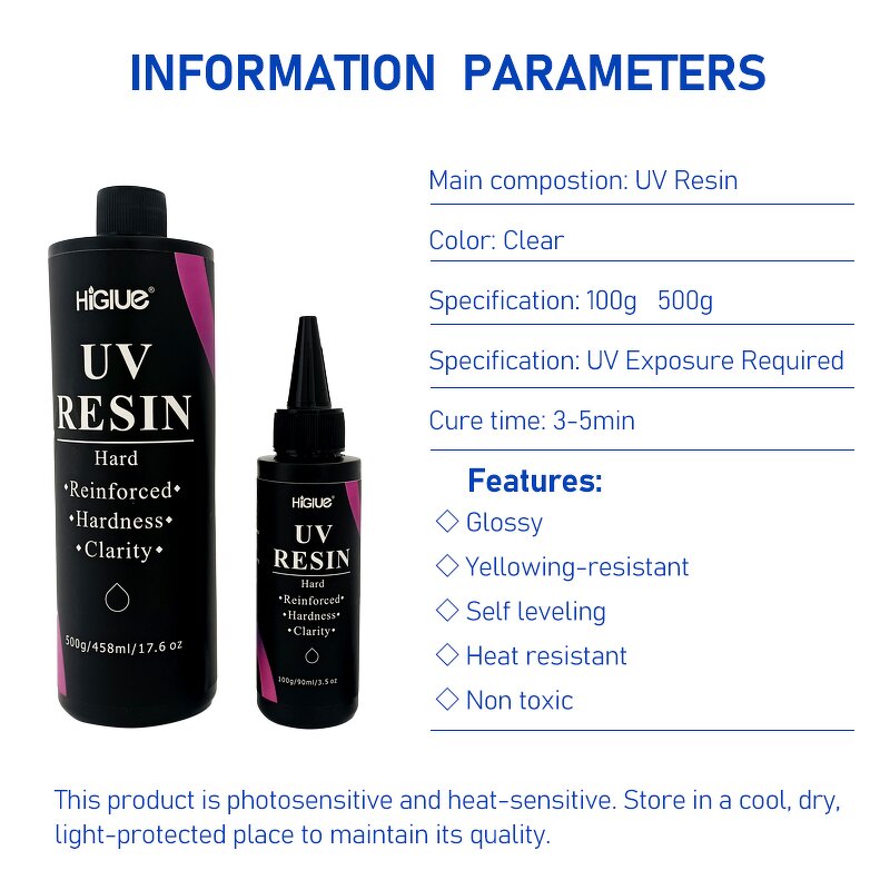 UV Curable Epoxy Resin Manufacturer - 3D Hard Gel for Jewelry Making DIY Crafts