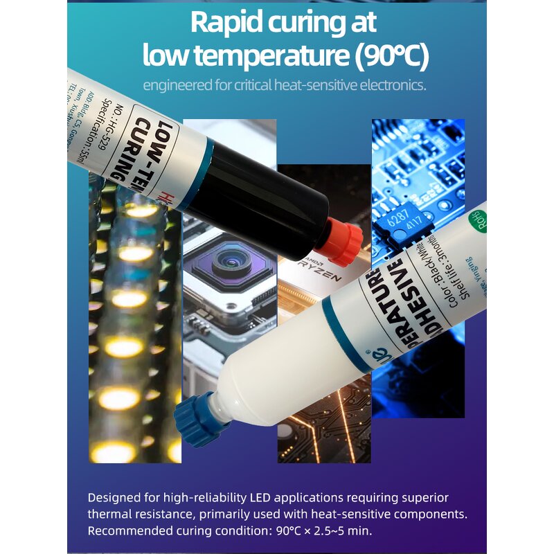 Epoxy Resin Adhesive Factory - One-component Low Temperature Curing for Motor LED Metal Coil