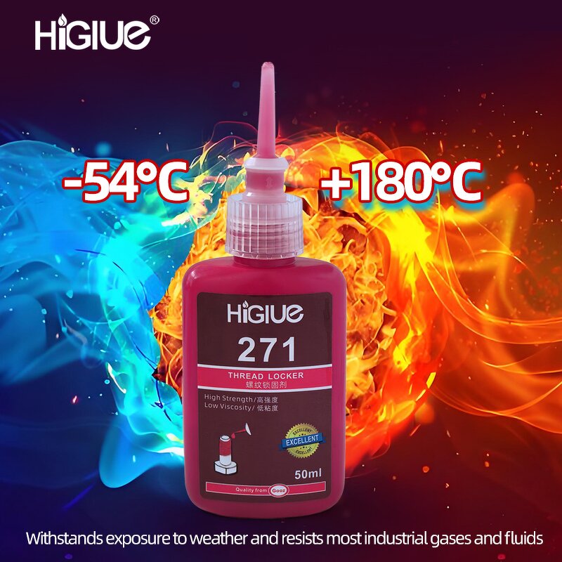Thread Locking Sealant Manufacturer - Red Low Viscosity Vibration Resistant for M36 Below